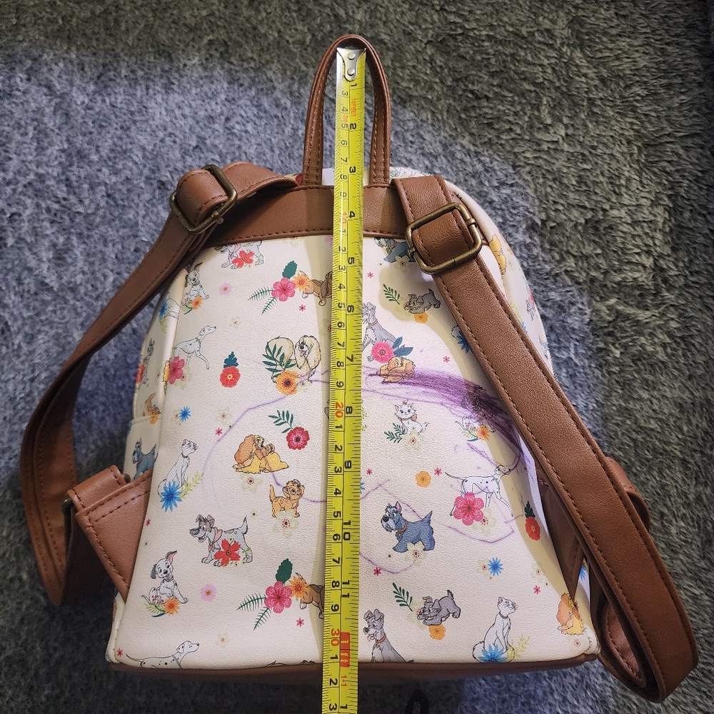 Loungefly Disney Pets Dogs & Cats Floral Backpack *FLAW - Picture 11 of 15